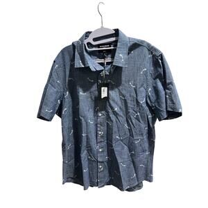 Bonobos Short Sleeve Shirt XL Slim Fit Chambray Fishbone Toss New With Tags